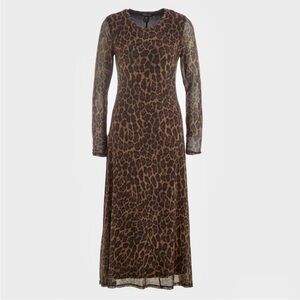 Rachel Zoe Animal Print Long Sleeve Dress